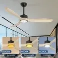Photo 1 of **Please refer to pictures below. The main picture is for reference only. **

 Ceiling Fan with Light; 52-inch Ceiling Fan with Light and Remote, DC Motor,3CCT Dimmable LED Light,3 Solid Wood Blades
