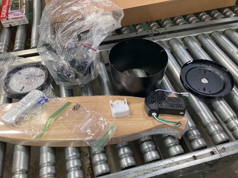 Photo 1 of **Please refer to pictures below. The main picture is for reference only. **

 Ceiling Fan with Light; 52-inch Ceiling Fan with Light and Remote, DC Motor,3CCT Dimmable LED Light,3 Solid Wood Blades
