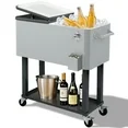 Photo 1 of **This item has some missing hardware for the legs to stand properly up; the legs are bent inwards but can be restored with a little maintenance. Also this item currently does not have wheels attached. Please see pictures below**

Ktaxon 80 Qt Rolling Ice