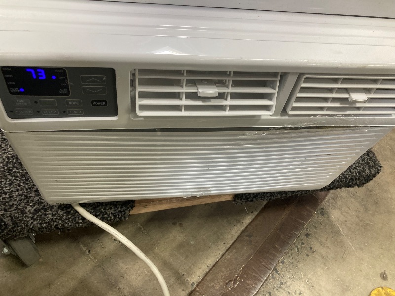 Photo 1 of 10,000 BTU Window Air Conditioner, 115V, Window AC Cools up to 450 Sq. Ft for Bedroom, Living Room, Quiet Operation with Remote Control, 3 Cooling & Fan Speeds, Auto Restart, White