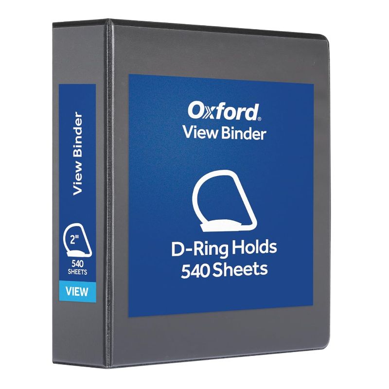 Photo 1 of **There is minor damage on the red binder on the crease area. Please See Pictures**
Oxford 3 Ring Binders, 2 Inch ONE-Touch Easy Open D Rings, 3-Sided View Binder Covers, Xtralife Hinge, Non-Stick, PVC-Free, Assorted Colors, 530-Sheet Capacity, 2 Pack (7