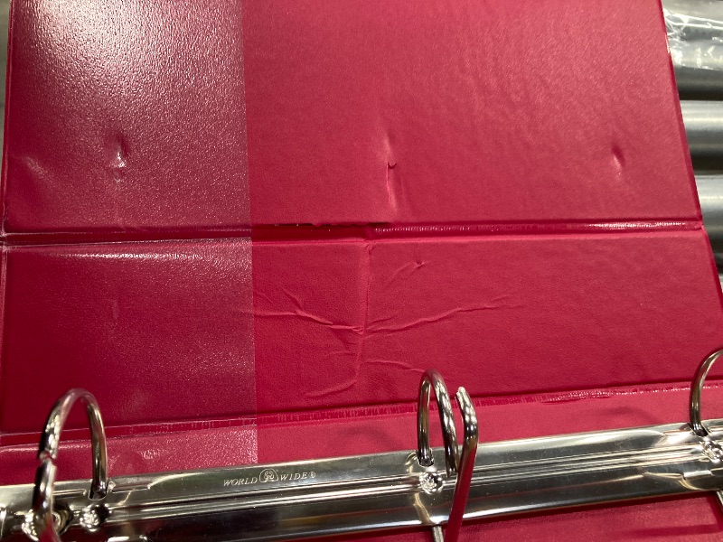 Photo 1 of **There is minor damage on the red binder on the crease area. Please See Pictures**
Oxford 3 Ring Binders, 2 Inch ONE-Touch Easy Open D Rings, 3-Sided View Binder Covers, Xtralife Hinge, Non-Stick, PVC-Free, Assorted Colors, 530-Sheet Capacity, 2 Pack (7