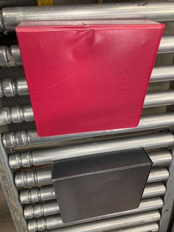 Photo 1 of **There is minor damage on the red binder on the crease area. Please See Pictures**
Oxford 3 Ring Binders, 2 Inch ONE-Touch Easy Open D Rings, 3-Sided View Binder Covers, Xtralife Hinge, Non-Stick, PVC-Free, Assorted Colors, 530-Sheet Capacity, 2 Pack (7