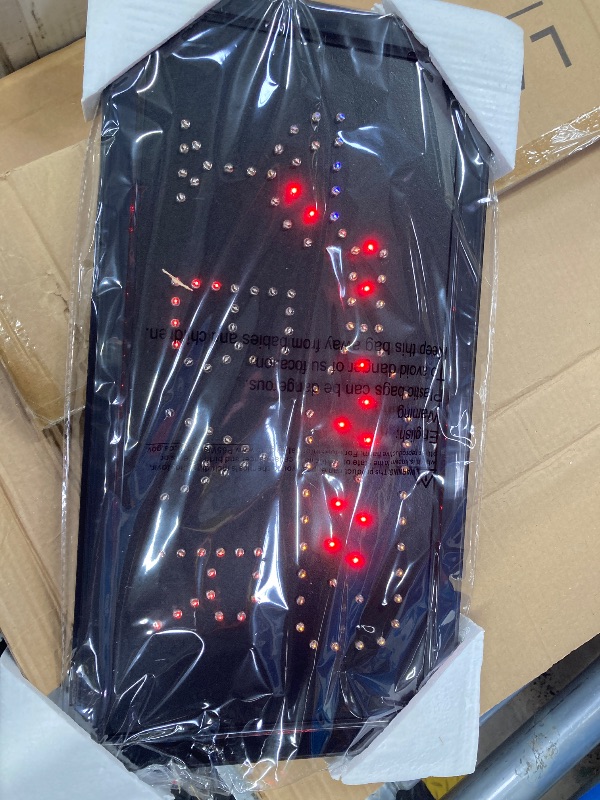 Photo 1 of **This item has some LED lighting shortage, only certain letters light up, please refer to the pictures below. **

LED Bar Sign - Neon Electric Display Sign with Animation and Energy Efficient LEDs for Homes, Businesses, and Events by Lavish Home