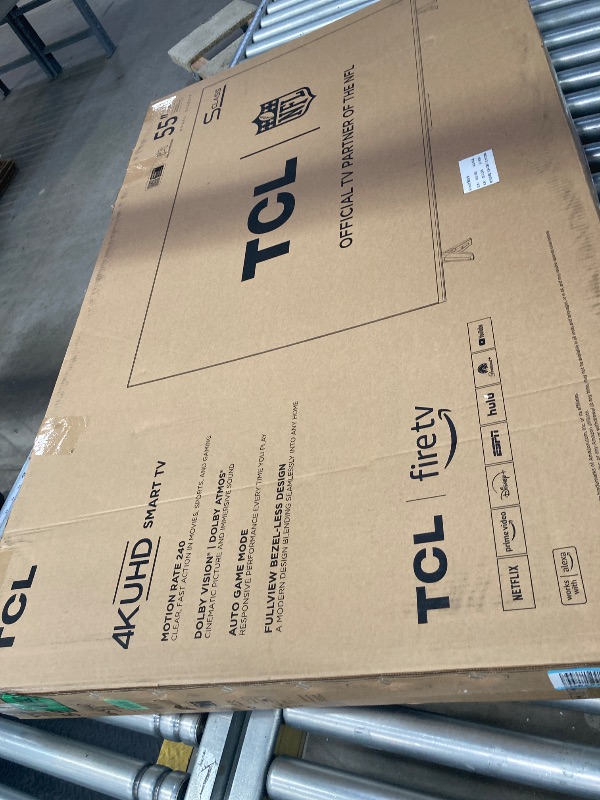Photo 1 of **Parts Only, tv is cracked and does not turn on.**

TCL 55-Inch Class S5 UHD 4K LED Smart TV with Fire TV (55S551F, 2024 Model), Dolby Vision, HDR PRO+, Dolby Atmos, Alexa Built-in with Voice Remote, Apple AirPlay 2 Compatibility, Streaming Television