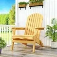 Photo 1 of ** There is no hardware for building or no instructions**

Ktaxon Folding Wooden Adirondack Chair Folding Wood Accent Wood Single Chair for Outdoor and Indoor, Wood Lounge Chair, Natural Color

