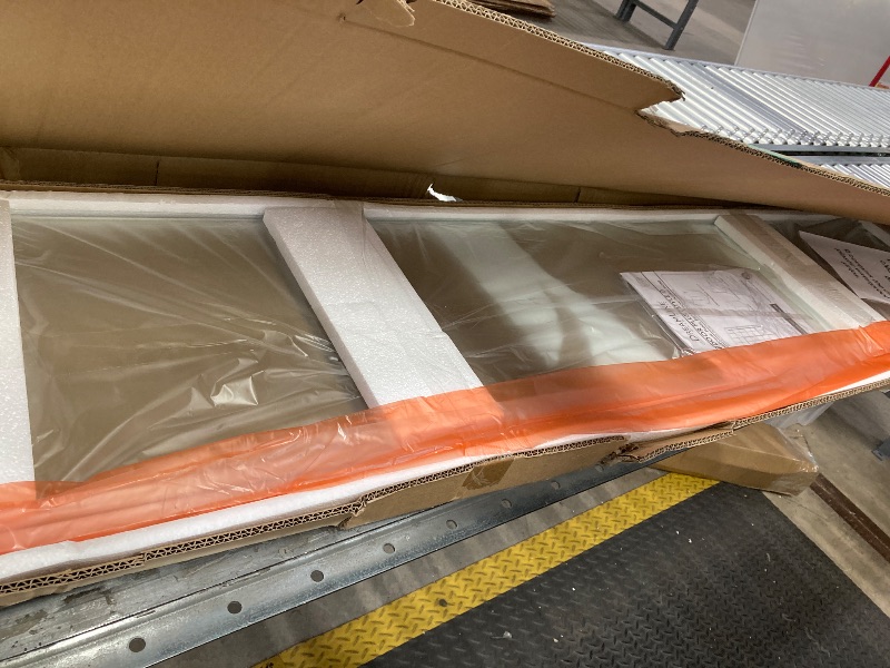 Photo 1 of **Box 1 of 4 (Box #3)**
DreamLine Unidoor Plus 42 1/2 - 43 in. W x 72 in. H Frameless Hinged Shower Door in Chrome, SHDR-244257210-01