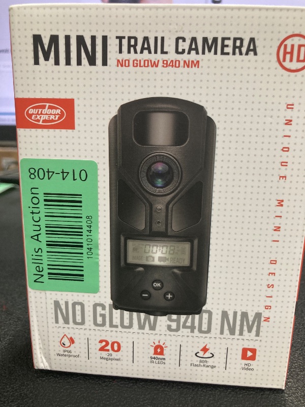 Photo 1 of OUTDOOR EXPERT 20MP MINI Trail Camera,1080P Hunting Trail Camera with No Glow 940nm Night Vision Motion Activated IP66 Waterproof,80ft Illumination Range Hunting Game Cam for Wildlife Monitoring