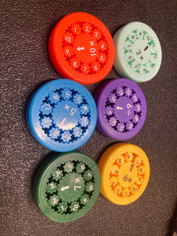 Photo 1 of **This item contains, only 6 pieces. See attached pictures**

HengLiSam Math Fact Fidget Spinner, Classrooms Learn Math Multiplication and Division Tools, Math Learning Education for Students, Parent-Child Math Fidget Toys Games