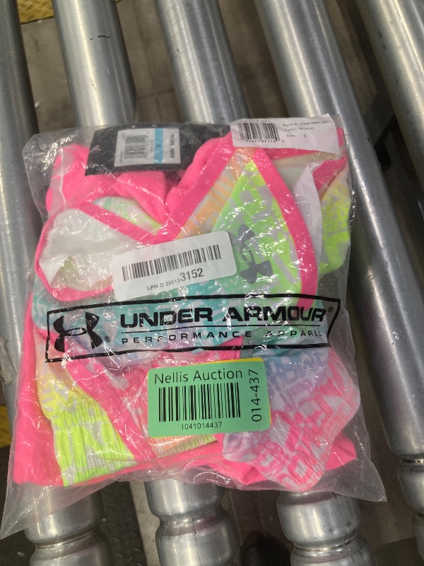Photo 1 of ** Main Picture is for reference, color may differ, please see attached pictures. 

Under Armour girls Short Sleeve Shirt and Shorts Set, Durable Stretch and Lightweight, Pink Multi Color; Size 5 Girls