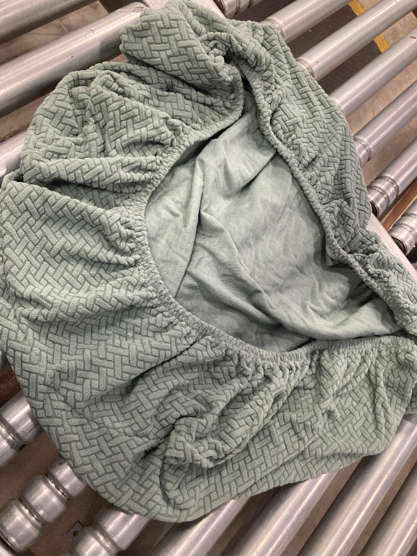 Photo 1 of **Picture is for reference only. This item contains one seat cover only; Multi use purpose**

Round Bar Stool Covers With Elastic Bands, Seat Cushions for Chairs, Stool Slipcovers - Cypress Green