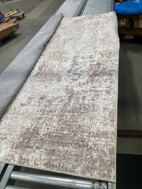 Photo 1 of **Item is not in original packing, at the bottom of the rug there are dirt stains, from shipment. **

BERTHMEER 10'x14' Large Area Rugs for Living Room Bedroom Dining Room Farmhouse Machine Washable Non-slip, Beige Gray
