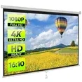 Photo 1 of  Projector Screen 100 inch 16:10 HD 4K Projections Home Theater Presentation Education Outdoor Indoor Public Display, White