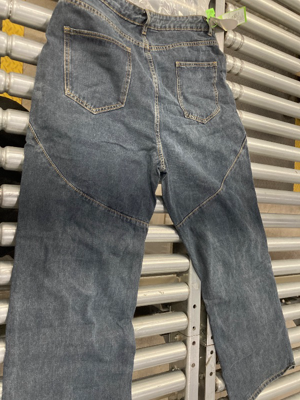 Photo 1 of **Stock photo is for reference only.
The actual jeans will differ from stock photo, please see all pictures below**

SIZE:3XL


Mens Baggy Cargo Jeans Wide Leg Hip Hop Jeans Streetwear Loose Fit Casual Denim Pants