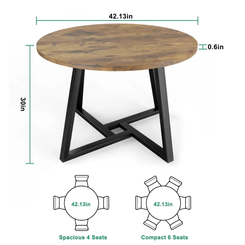 Photo 1 of ***(Only Table)**
Anyact 42 Inch Rustic Round Dining Table, Circle Dining Table for Dining Room, HomeAnyact 42 Inch Rustic Round Dining Table, Circle Dining Table for Dining Room, Home(Only Table)


