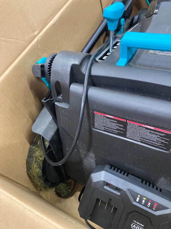 Photo 1 of ***DUST/DIRTY, SOME SCUFFS/SCRATCHES***
Mightymow Brushless Self-Propelled Lawn Mower, 2*20V 18" Cordless Lawn Mower, with 2*4.0Ah Battery& Dual Charger Included
