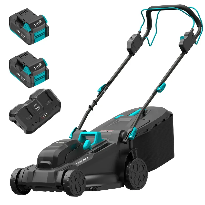 Photo 1 of ***DUST/DIRTY, SOME SCUFFS/SCRATCHES***
Mightymow Brushless Self-Propelled Lawn Mower, 2*20V 18" Cordless Lawn Mower, with 2*4.0Ah Battery& Dual Charger Included
