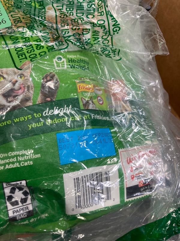 Photo 1 of **p;ack4**Friskies Dry Cat Food, Indoor Delights, Flavors of Chicken, Salmon, Cheese and Garden Greens, 3.15 Lb Bag