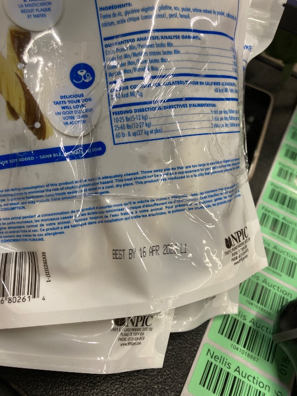 Photo 1 of **pack5**N-Bone FLOSSta Dental Chews for Dogs – Chicken Flavor, No Dyes, Grain-Free, Breath Freshening, Plaque & Tartar Control, Digestible Teething Aid – 6.4 oz Bag, Made in USA