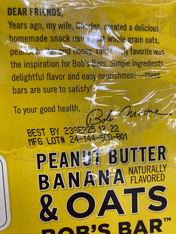 Photo 1 of **PACK3**Bob's Red Mill 5pk PB Banana & Oats Bar, 5 bars (Pack of 1) - Non GMO, Gluten Free, Kosher