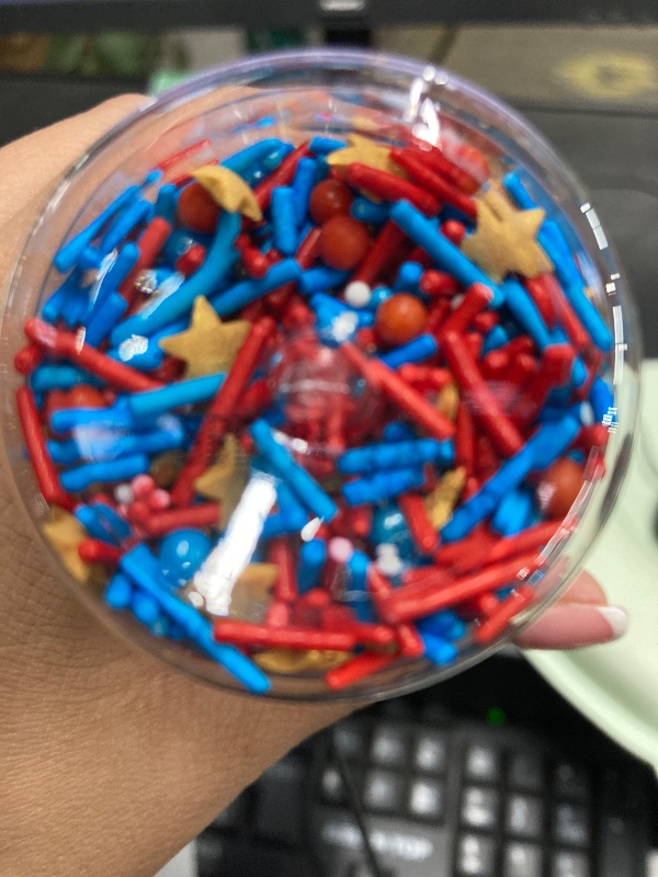 Photo 1 of ***pack10**Sweets Indeed Sprinkles, Patriotic Edible Sprinkle Mix, Red Blue Gold, 4th of July, Perfect for Cake Decorations, Baking, Ice Cream, Cookies, Cupcake Topper For Birthday, Dairy Free, 4 ounces (Marvelous)
