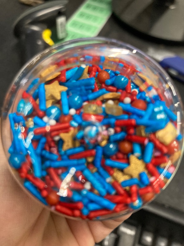 Photo 1 of **pack10**Sweets Indeed Sprinkles, Patriotic Edible Sprinkle Mix, Red Blue Gold, 4th of July, Perfect for Cake Decorations, Baking, Ice Cream, Cookies, Cupcake Topper For Birthday, Dairy Free, 4 ounces (Marvelous)