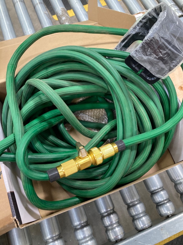 Photo 1 of ***(MISSING PARTS -SELLING AS IS) ***
Garden Hose 100ft, with Nozzles for Yard, Outdoor - Never Kink & Tangle, Flexible Water Hose for Outdoor Watering