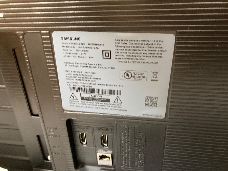 Photo 1 of ***broken **only partsSamsung 55-Inch Class Crystal UHD U8000F 4K Smart TV (2025 Model) Endless Free Content, Crystal Processor 4K, MetalStream Design, Knox Security, Compatible with Alexa