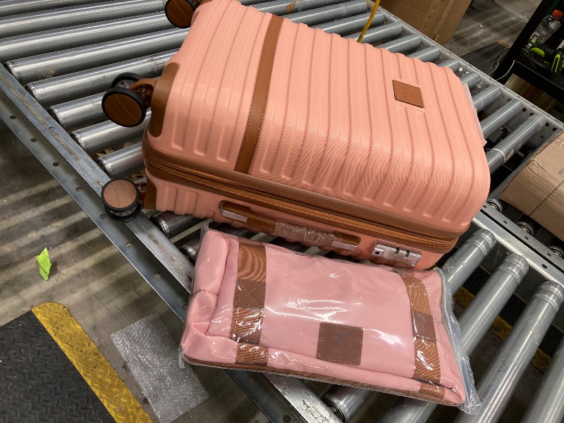 Photo 1 of ***2  piece Joyway Carry On Luggage 20 Inch Expandable Suitcase with Spinner Wheel, 4 Piece Hard Shell Luggage Set with TSA Lock(Pink brown)