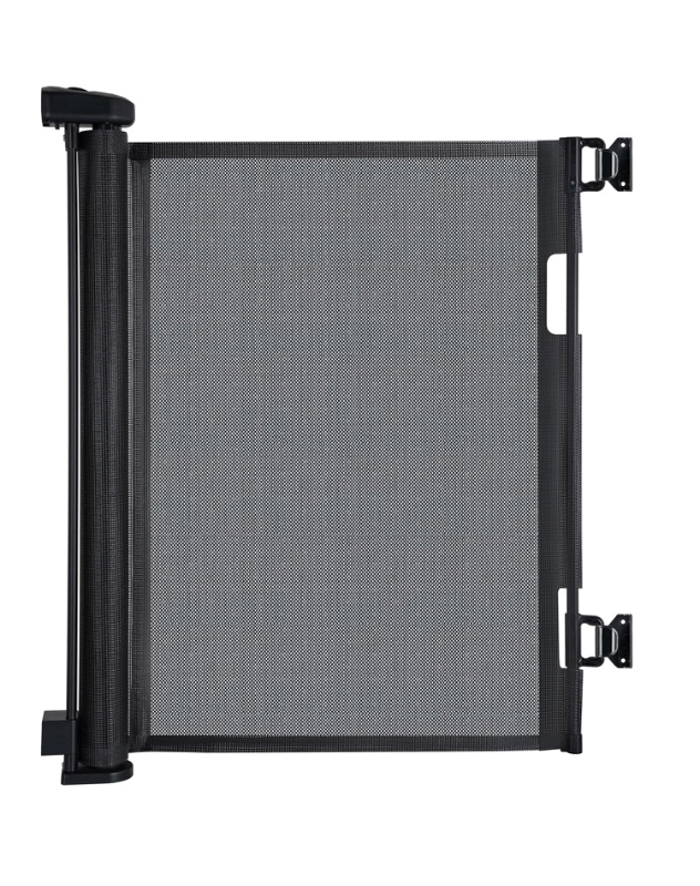 Photo 1 of 120? Extra Wide Baby Gate – 34? Tall Retractable Pet Gate for Large Openings, Hallways, Room Dividers – Mesh Safety Barrier for Indoor Outdoor Use, Black