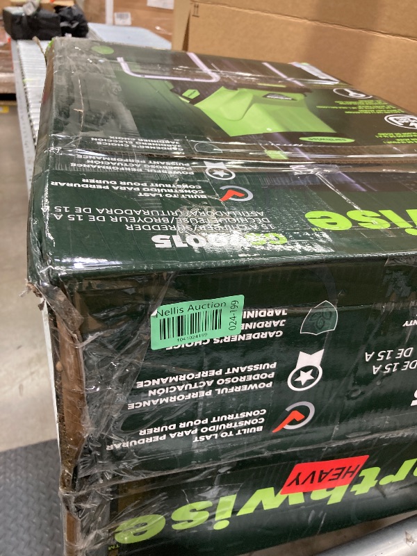 Photo 1 of ***(HEAVILY USED CONDITION, SCUFFS/SCRATCHES, UNTESTED)*** 
Earthwise GS70015 15-Amp Garden Corded Electric Chipper, Collection Bin