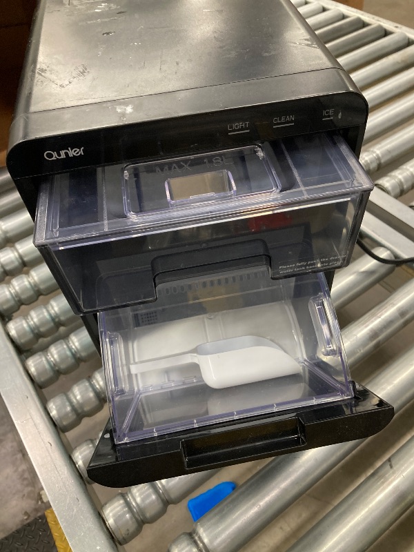 Photo 1 of ***(USED, SOME SCUFFS/SCARTCHES, CLEANING NEEDED-SELLING AS IS)***
Qunler Nugget Ice Maker Countertop, 44lbs per Day Chewable Pebble Nugget Ice Machine with Touch Screen for Home, Kitchen, Office, Stainless Steel, Black
