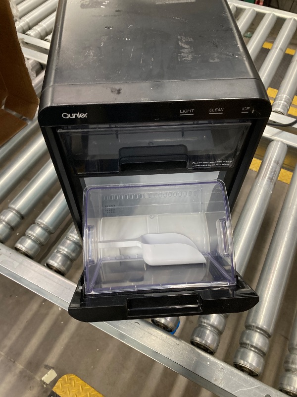 Photo 1 of ***(USED, SOME SCUFFS/SCARTCHES, CLEANING NEEDED-SELLING AS IS)***
Qunler Nugget Ice Maker Countertop, 44lbs per Day Chewable Pebble Nugget Ice Machine with Touch Screen for Home, Kitchen, Office, Stainless Steel, Black
