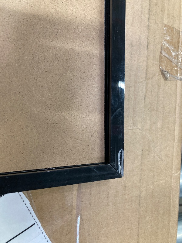 Photo 1 of **CORNER DAMAGE-SEE PICS**Americanflat 24x36 Poster Frame with Polished Plexiglass - Streamline Collection - Thin Border Picture Frame for Wall Display - Hanging Hardware Included - Black