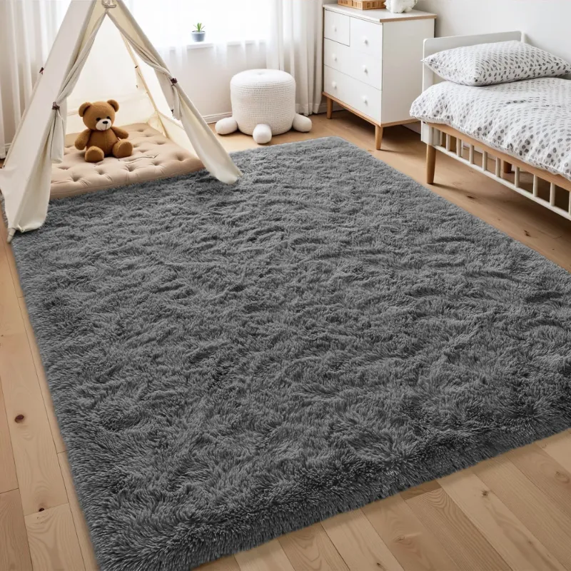 Photo 1 of 
Nefoso Shag Area Rug, 9ft x 12ft Soft Fluffy Area Rugs for Living Room Bedroom Decor Carpet, Dark Gray
