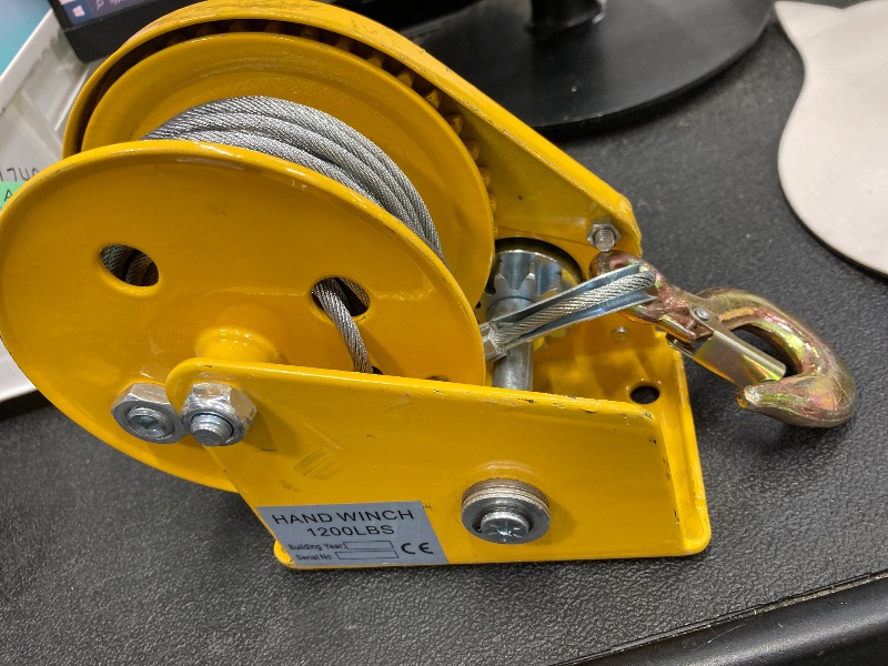 Photo 1 of  Hand Winch, 1200lbs Heavy Duty Manual Crank Winch, Marine Two-Way self-Locking Gear Winch Handle Crank Towing Winch for ATV Boat Trailer Truck