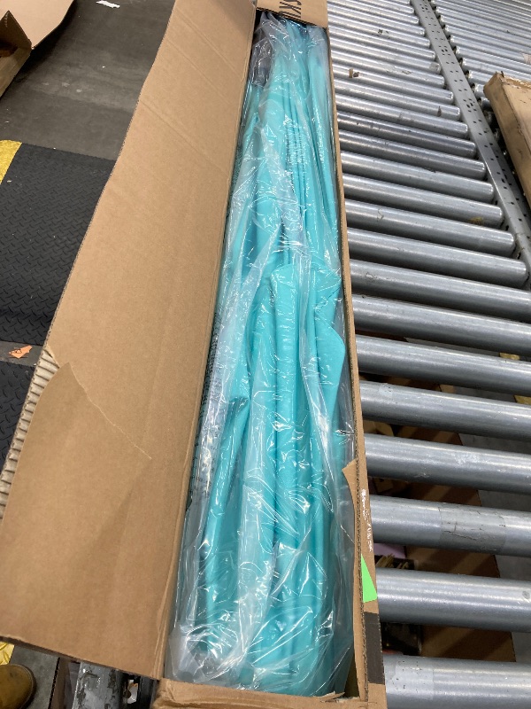 Photo 1 of  6.5' x 10' Rectangular Patio Umbrellas, Outdoor Umbrella for Chair, Turquoise