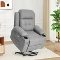 Photo 1 of  Adjustable Electric Power Lift Recliner Chair for Elderly, Massage Lift Chair W/ Heat , Assist Recliner Grey   
