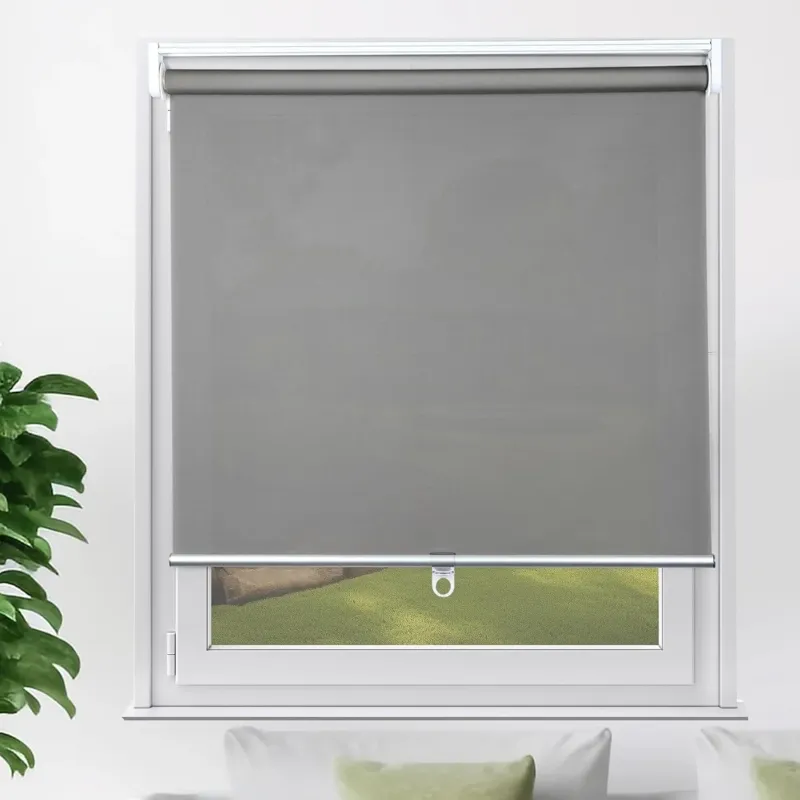 Photo 1 of  Cordless Roller Shades Pull Down Window Blinds Grey 32"W X 72"L ***3 Blinds Included***