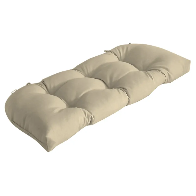 Photo 1 of  Outdoor Wicker Settee Cushion 46 x 23, Tan Leala