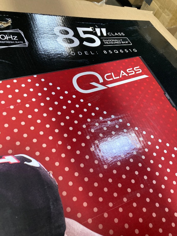 Photo 1 of ***PARTS ONLY***TCL 85-Inch Q65 QLED 4K UHD Smart TV with Google TV (85Q651G, 2024 Model) Dolby Vision, Dolby Atmos, HDR Pro+, Game Accelerator Enhanced Gaming, Voice Remote, Works with Alexa, Streaming Television