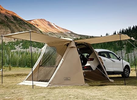Photo 1 of ***NOT SURE THAT THIS IS THE VERSION OF THIS TENT> THE VERSION OF VTYPE OF TENT MAY VARY FROM STOCK PHOTO***KAMPKEEPER SUV Car Tent, Tailgate Shade Awning Tent for Camping, Vehicle SUV Tent Car Camping Tents for Outdoor Travel (Khaik)