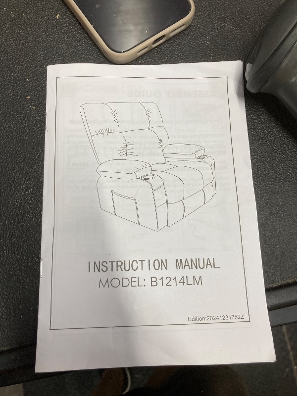 Photo 1 of **MISSING PARTS**SELLING AS PARTS ONLY-INCOMPLETE)*** 
Massage Swivel Recliner Chair with Vibration Massage and Lumbar Heating for Adults, Oversized Rocker Recliner Single Sofa with Side Pocket, Two Cup Holders and USB Charge Port for Living Room   ***(BO