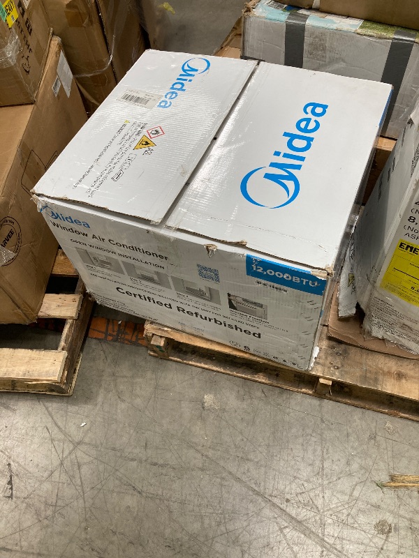 Photo 1 of  Midea 12,000 BTU U-Shaped Smart Inverter Window Air Conditioner–Cools up to 550 Sq. Ft., Ultra Quiet with Open Window Flexibility, Compatible with Alexa/Google Assistant, 35% Energy Savings (Renewed)***(OPEN BOX, SOME SCUFFS/SCRATCHES)*** 