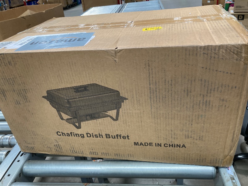 Photo 1 of ** factory sealed*** Chafing Dishes for Buffet 4 Pack, 9 Quart Stainless Steel Chafing Dish Buffet Set with Folding Frame, Food Warmers for Parties, Catering Supplies, Banquets, and Weddings