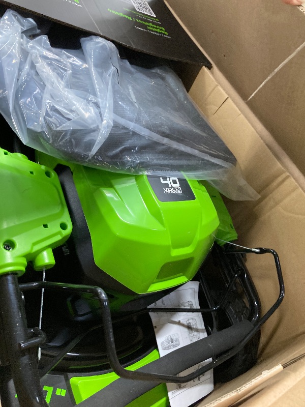 Photo 1 of ***(MISSING PARTS -SELLING AS IS)*** 
Greenworks 40V 21" Brushless Cordless (Self-Propelled) Lawn Mower (75+ Compatible Tools), 5.0Ah Battery and Charger NOT Included