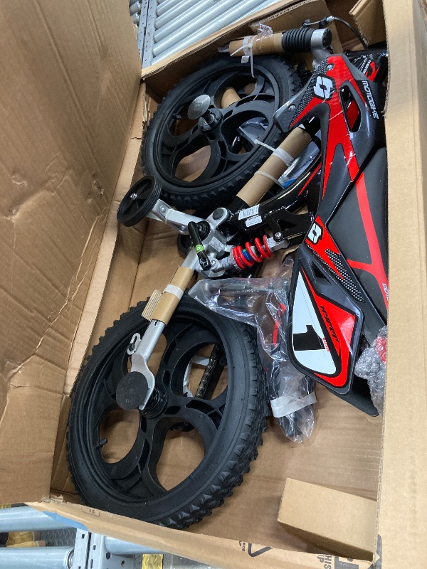 Photo 1 of 16 Hyper Moto Bike 16 Mag Wheels Training Wheels Child Bicycle Ages 5-7 Years Black/Red
