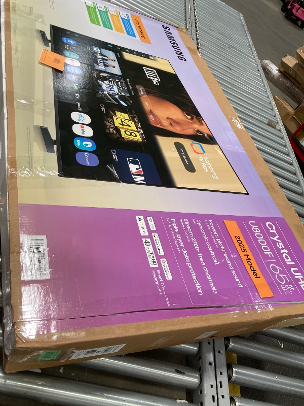 Photo 1 of Samsung 65-Inch Class Crystal UHD U8000F 4K Smart TV (2025 Model) Endless Free Content, Crystal Processor 4K, MetalStream Design, Knox Security, Alexa Built-in