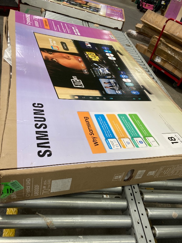 Photo 1 of ***|Parts only*****|Parts only**broken screen********Samsung 70-Inch Class Crystal UHD U8000F 4K Smart TV (2025 Model) Endless Free Content, Crystal Processor 4K, MetalStream Design, Knox Security, Alexa Built-in