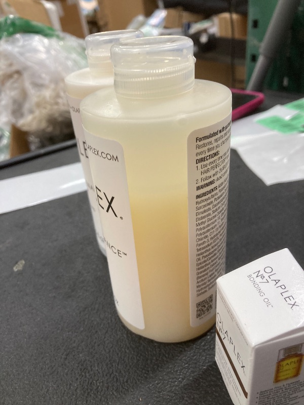 Photo 1 of **the shampoo is used **Olaplex Wash and Shine Hair Kit: No. 4, 5, 7, Shampoo & Conditioner Set to Cleanse, Hydrate, & Control Frizz Up to 72 Hours, Bonding Oil for Shine & Protect, For All Hair Types